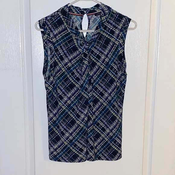 Tommy Hilfiger Plaid Sleeveless Women's Top, M, EUC - Picture 1 of 6
